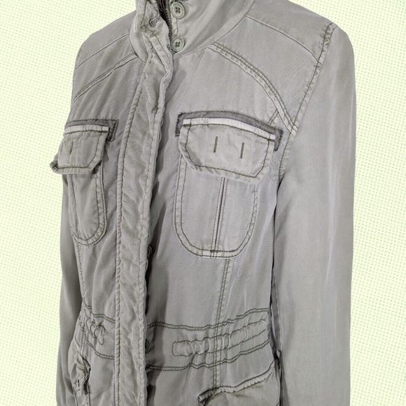 Marrakech Anthropologie Women's Sage Green Utility Army Jacket XS - Picture 2 of 9